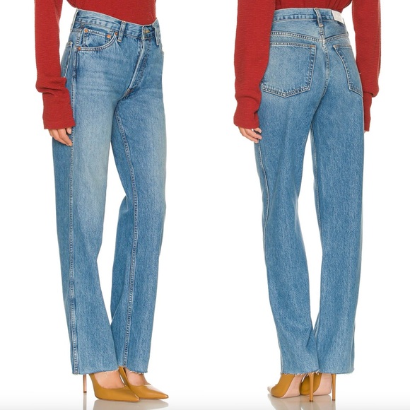 Re/Done Originals 90s High Rise Loose Medium Vain - Picture 2 of 9